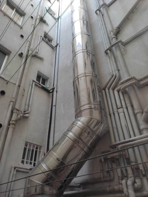 Instalación del sistema de extracción forzada de humos, CO y ventilación